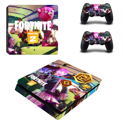 Fortnite decal skin for PS4 Slim Console and two controllers Fortnite decal skin for PS4 Slim Console and two controllers