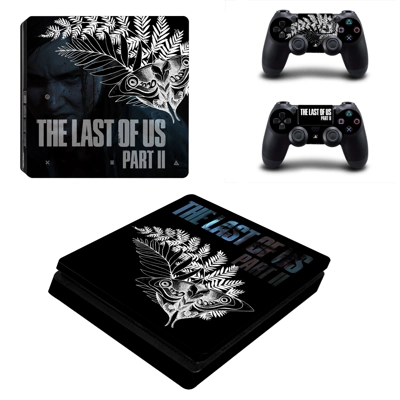 The Last of us 2 decal skin for PS4 Slim Console and two c.. The Last of us 2 decal skin for PS4 Slim Console and two c..
