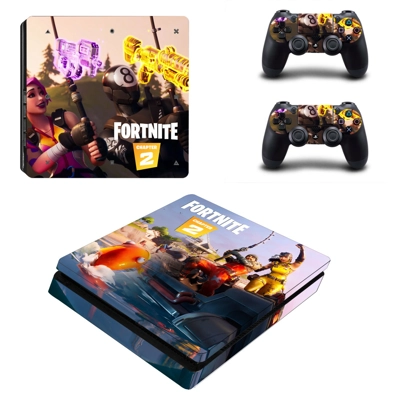 Fortnite decal skin for PS4 Slim Console and two controllers Fortnite decal skin for PS4 Slim Console and two controllers