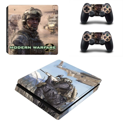 Modern Warfare decal skin for PS4 Slim Console and two con.. Modern Warfare decal skin for PS4 Slim Console and two con..