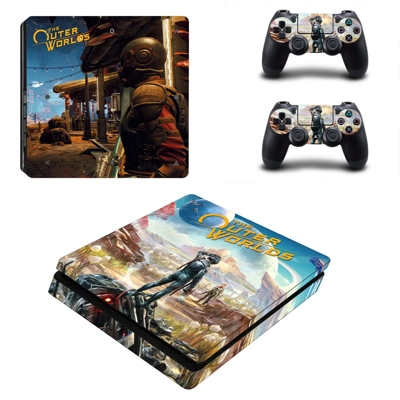 The Outer Worlds decal skin for PS4 Slim Console and two c.. The Outer Worlds decal skin for PS4 Slim Console and two c..