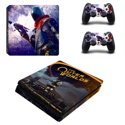 The Outer Worlds decal skin for PS4 Slim Console and two c.. The Outer Worlds decal skin for PS4 Slim Console and two c..