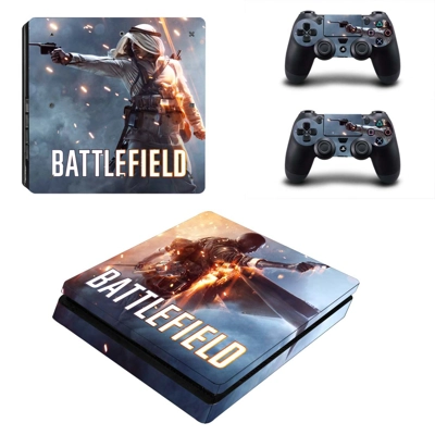 Battlefield decal skin for PS4 Slim Console and two contro.. Battlefield decal skin for PS4 Slim Console and two contro..