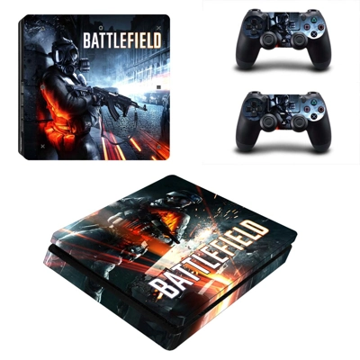 Battlefield decal skin for PS4 Slim Console and two contro.. Battlefield decal skin for PS4 Slim Console and two contro..