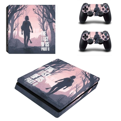The Last of us 2 decal skin for PS4 Slim Console and two c.. The Last of us 2 decal skin for PS4 Slim Console and two c..