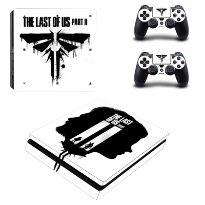 The Last of us 2 decal skin for PS4 Slim Console and two c.. The Last of us 2 decal skin for PS4 Slim Console and two c..