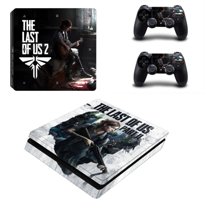 The Last of us 2 decal skin for PS4 Slim Console and two c.. The Last of us 2 decal skin for PS4 Slim Console and two c..