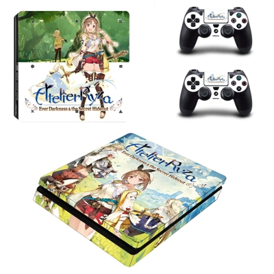 Atelier Ryza decal skin for PS4 Slim Console and two contr.. Atelier Ryza decal skin for PS4 Slim Console and two contr..