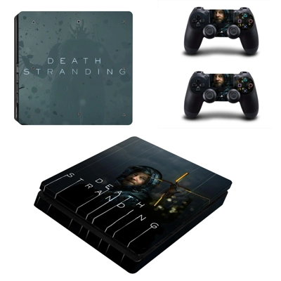 Death Stranding decal skin for PS4 Slim Console and two co.. Death Stranding decal skin for PS4 Slim Console and two co..