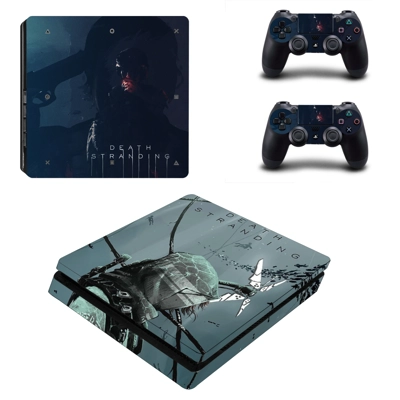 Death Stranding decal skin for PS4 Slim Console and two co.. Death Stranding decal skin for PS4 Slim Console and two co..