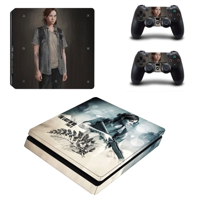 The Last of us 2 decal skin for PS4 Slim Console and two c.. The Last of us 2 decal skin for PS4 Slim Console and two c..