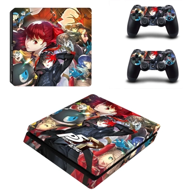 Persona 5 Royal decal skin for PS4 Slim Console and two co.. Persona 5 Royal decal skin for PS4 Slim Console and two co..