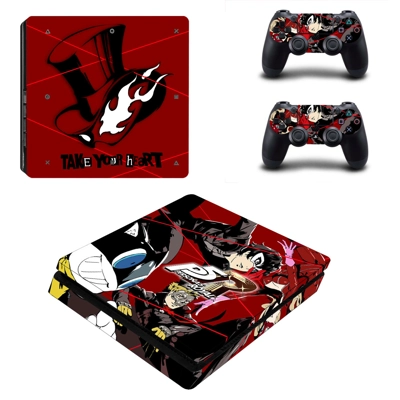 Persona 6 Royal decal skin for PS4 Slim Console and two co.. Persona 6 Royal decal skin for PS4 Slim Console and two co..