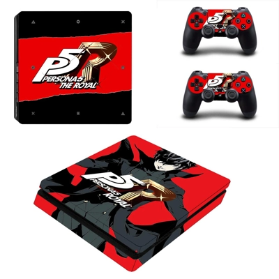 Persona 5 Royal decal skin for PS4 Slim Console and two co.. Persona 5 Royal decal skin for PS4 Slim Console and two co..