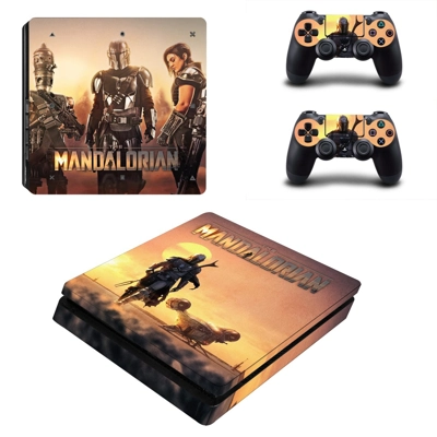 The Mandalorian decal skin for PS4 Slim Console and two co.. The Mandalorian decal skin for PS4 Slim Console and two co..