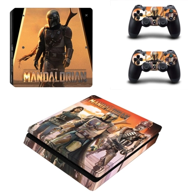 The Mandalorian decal skin for PS4 Slim Console and two co.. The Mandalorian decal skin for PS4 Slim Console and two co..