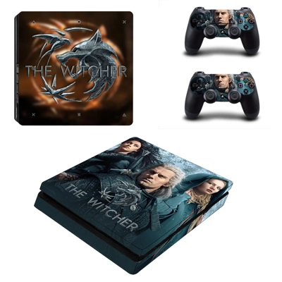 The witcher decal skin for PS4 Slim Console and two contro.. The witcher decal skin for PS4 Slim Console and two contro..