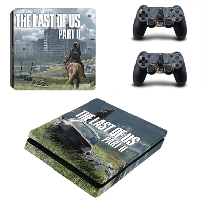 The Last of Us 2 decal skin for PS4 Slim Console and two c.. The Last of Us 2 decal skin for PS4 Slim Console and two c..