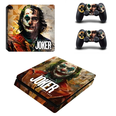 Joker Joaquin Phoenix decal skin for PS4 Slim Console and two controllers
