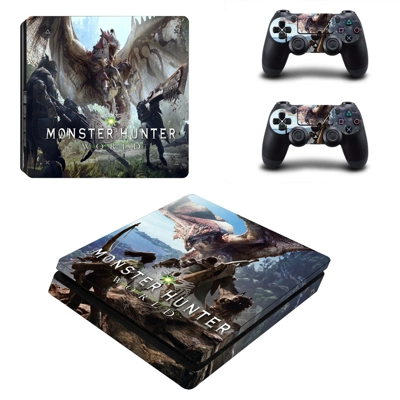 Monster Hunter World decal skin for PS4 Slim Console and t.. Monster Hunter World decal skin for PS4 Slim Console and t..