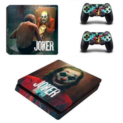The Joker decal skin for PS4 Slim Console and two controll.. The Joker decal skin for PS4 Slim Console and two controll..