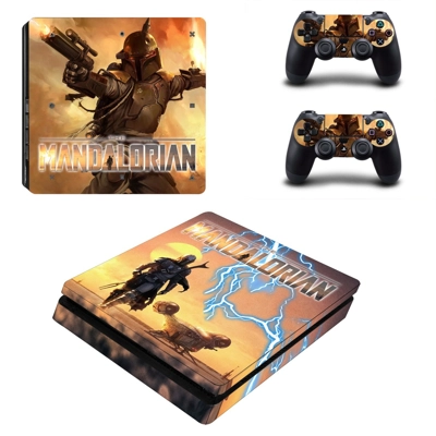 The Mandalorian decal skin for PS4 Slim Console and two co.. The Mandalorian decal skin for PS4 Slim Console and two co..