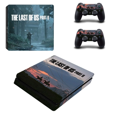 The Last of Us 2 decal skin for PS4 Slim Console and two c.. The Last of Us 2 decal skin for PS4 Slim Console and two c..