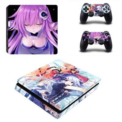 Hyperdimension Neptunia decal skin for PS4 Slim Console an.. Hyperdimension Neptunia decal skin for PS4 Slim Console an..