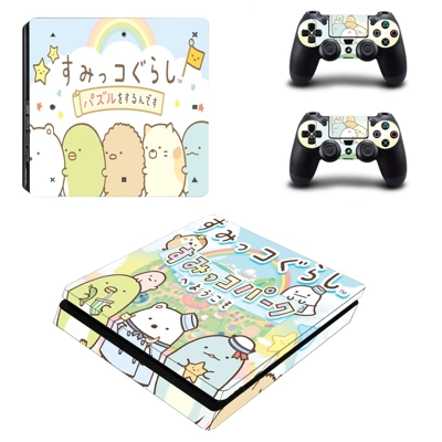 Sumikko Gurashi decal skin for PS4 Slim Console and two co.. Sumikko Gurashi decal skin for PS4 Slim Console and two co..
