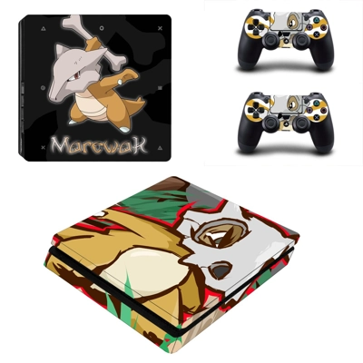 Pokemon marowak decal skin for PS4 Slim Console and two co.. Pokemon marowak decal skin for PS4 Slim Console and two co..