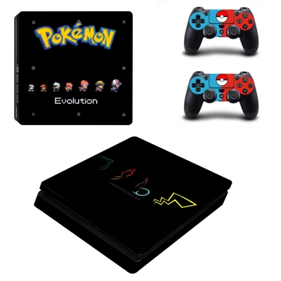Pokemon evolution decal skin for PS4 Slim Console and two .. Pokemon evolution decal skin for PS4 Slim Console and two ..