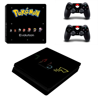 Pokemon evolution decal skin for PS4 Slim Console and two .. Pokemon evolution decal skin for PS4 Slim Console and two ..