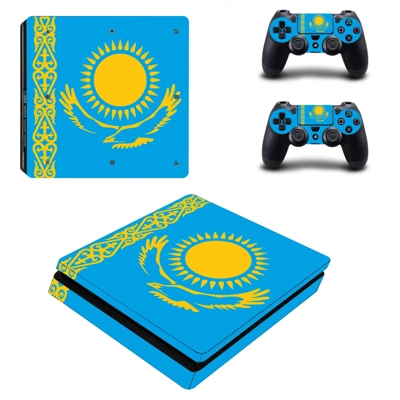Kazakhstan logo decal skin for PS4 Slim Console and two co.. Kazakhstan logo decal skin for PS4 Slim Console and two co..