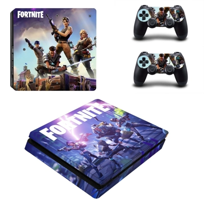 Fortnite decal skin for PS4 Slim Console and two controllers Fortnite decal skin for PS4 Slim Console and two controllers