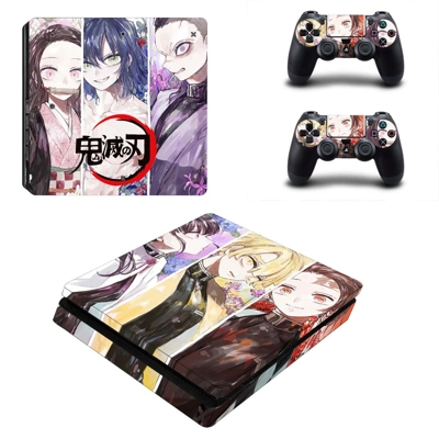 Demon Slayer decal skin for PS4 Slim Console and two contr.. Demon Slayer decal skin for PS4 Slim Console and two contr..