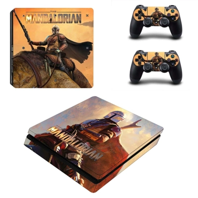The Mandalorian decal skin for PS4 Slim Console and two co.. The Mandalorian decal skin for PS4 Slim Console and two co..