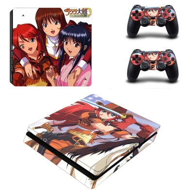 Sakura Wars decal skin for PS4 Slim Console and two contro.. Sakura Wars decal skin for PS4 Slim Console and two contro..