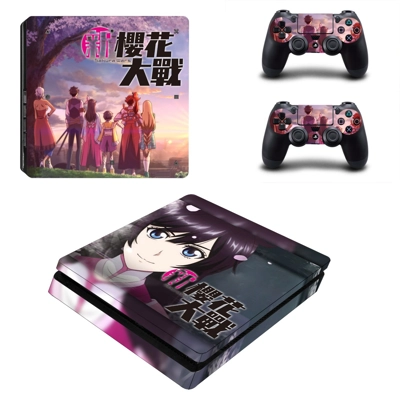 Sakura Wars decal skin for PS4 Slim Console and two contro.. Sakura Wars decal skin for PS4 Slim Console and two contro..