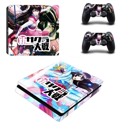 Sakura Wars decal skin for PS4 Slim Console and two contro.. Sakura Wars decal skin for PS4 Slim Console and two contro..