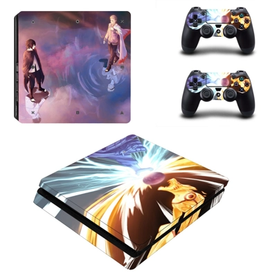 Sasuke Boruto decal skin for PS4 Slim Console and two controllers