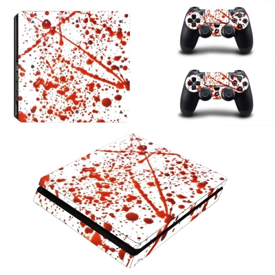 Blood Drops decal skin for PS4 Slim Console and two contro.. Blood Drops decal skin for PS4 Slim Console and two contro..