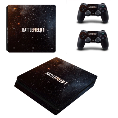 Battlefield 1 decal skin for PS4 Slim Console and two cont.. Battlefield 1 decal skin for PS4 Slim Console and two cont..