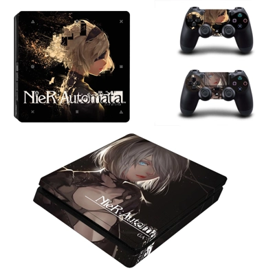 Nier Automata decal skin for PS4 Slim Console and two cont.. Nier Automata decal skin for PS4 Slim Console and two cont..