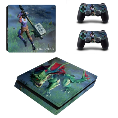 Dauntless decal skin for PS4 Slim Console and two controll.. Dauntless decal skin for PS4 Slim Console and two controll..