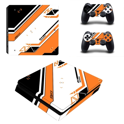 Asiimov warning decal skin for PS4 Slim Console and two co.. Asiimov warning decal skin for PS4 Slim Console and two co..