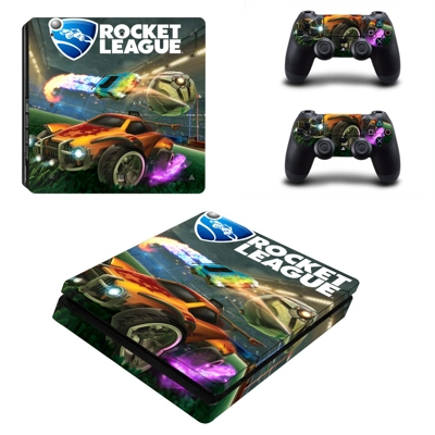Rocket League decal skin for PS4 Slim Console and two cont.. Rocket League decal skin for PS4 Slim Console and two cont..