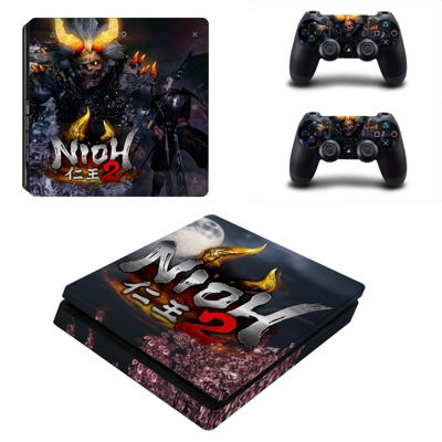 Nioh 2 decal skin for PS4 Slim Console and two controllers Nioh 2 decal skin for PS4 Slim Console and two controllers