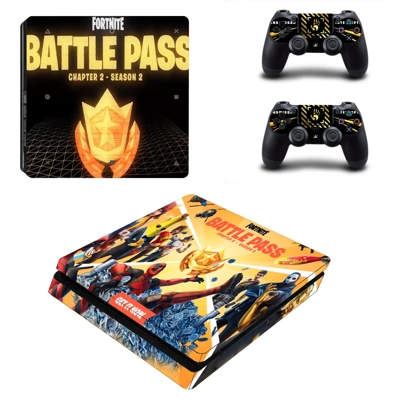 Fortnite battle pass decal skin for PS4 Slim Console and t.. Fortnite battle pass decal skin for PS4 Slim Console and t..