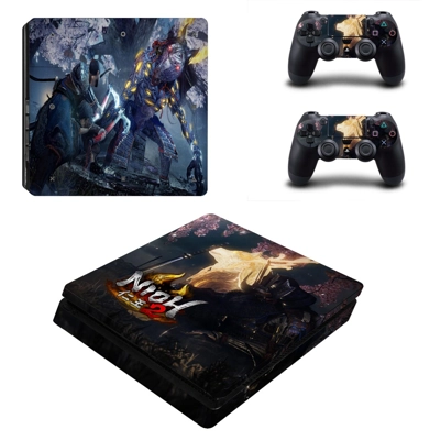 Nioh 2 decal skin for PS4 Slim Console and two controllers Nioh 2 decal skin for PS4 Slim Console and two controllers