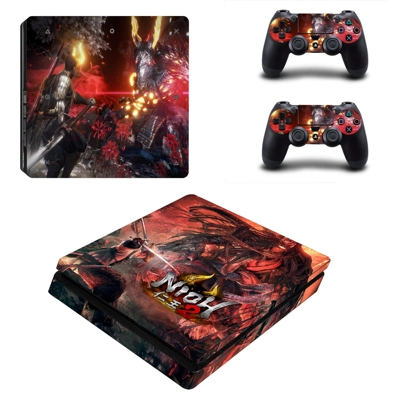 Nioh 2 decal skin for PS4 Slim Console and two controllers Nioh 2 decal skin for PS4 Slim Console and two controllers